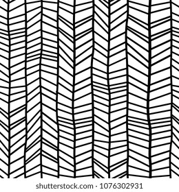 Chevron pattern seamless hand drawn.