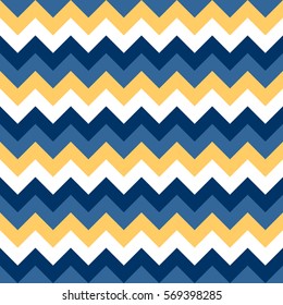 Chevron pattern seamless vector arrows geometric design colorful blue naval yellow white