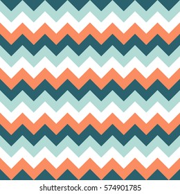 Chevron pattern seamless vector arrows geometric design colorful white light blue coral pink turquoise