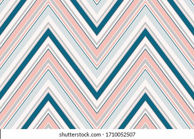 Chevron pattern. Zigzag stripes seamless texture. Vector colorful ornament with diagonal lines, striped zig zag. Simple modern abstract geometric background. Repeat design for wallpaper, print, cloth