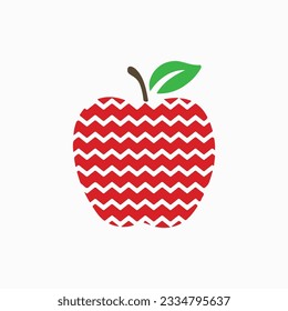 Chevron Patterned Apple SVG, Teacher, Back to school svg, Teacher shirt, Gift for teachers, School shirt svg, Cricut Cut Files, Svg Files for Cricut svg