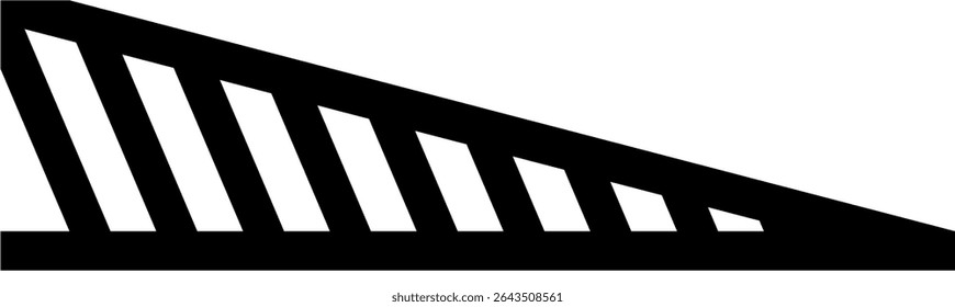 Chevron Patterned Road Taper Zone Vector