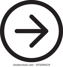 Chevron Right Circle Icon With Detailed Outline