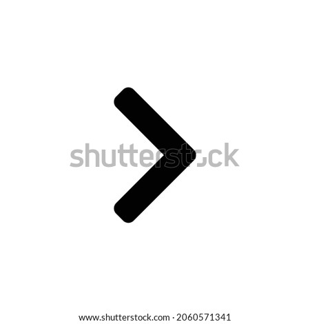 chevron right Icon. Flat style design isolated on white background. Vector illustration