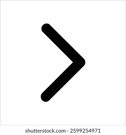 Chevron right icon for navigation and UI components.