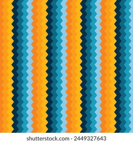 Chevron seamless colorful pattern or tile background with zig zag stripes. Thanksgiving background, desktop wallpaper or website design element.eps