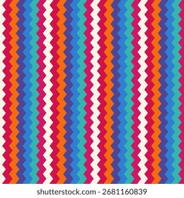Chevron nahtlose bunte Muster oder Fliesen Hintergrund mit Zickzack Streifen. Thanksgiving-Hintergrund, Desktop-Hintergrund oder Website-Design-Element.eps
