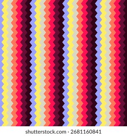 Chevron nahtlose bunte Muster oder Fliesen Hintergrund mit Zickzack Streifen. Thanksgiving-Hintergrund, Desktop-Hintergrund oder Website-Design-Element.eps