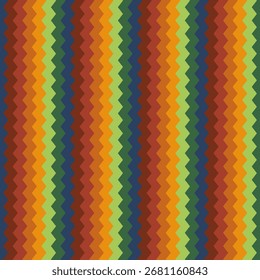 Chevron nahtlose bunte Muster oder Fliesen Hintergrund mit Zickzack Streifen. Thanksgiving-Hintergrund, Desktop-Hintergrund oder Website-Design-Element.eps
