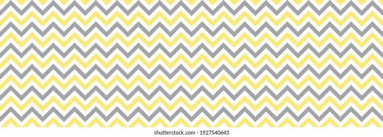 Chevron seamless pattern. Abstract vector geometric background in yellow and gray colors of the year. Trendy minimal ornament for wrapping paper, wallpaper, fabric print