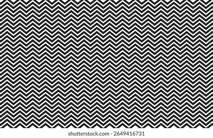 Chevron seamless pattern. Black and white herringbone background. Repeating zig zag texture. Vector illustration and wallpaper. 