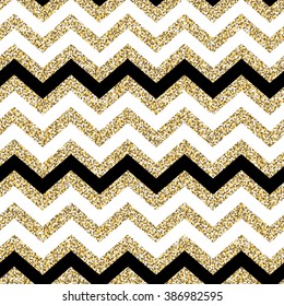 Chevron seamless pattern. Glittering golden surface