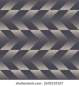 Chevron padrão sem costura tendência ponto trabalhar vetor dinâmico abstrato fundo. Gráfico contemporâneo granulado texturizado abstração sem fim para papel de parede. Ilustração de arte de meio-tom Mod para impressão têxtil