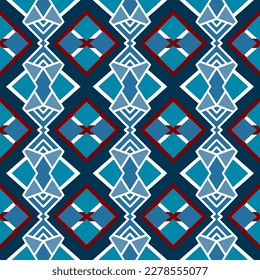 Chevron Seamless Pattern with Tribal Shape. Designed in Ikat, Aztec, Folk, Motif, Luxury Arabic Style. Ideal for Fabric Garment, Ceramics, Wallpaper. Vector Illustration
