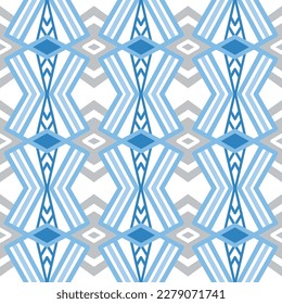 Chevron Seamless Pattern with Tribal Shape. Designed in Ikat, Aztec, Folk, Motif, Luxury Arabic Style. Ideal for Fabric Garment, Ceramics, Wallpaper. Vector Illustration.