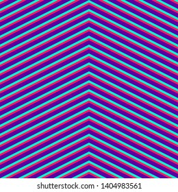 Chevron seamless pattern. Vector texture with thin zigzag lines, diagonal stripes. Colorful abstract geometric background. Simple modern ornament in purple, magenta and turquoise color. Trendy design