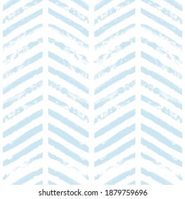 Chevron seamless vector pattern. Watercolor stripe kids background, Abstract zigzag blue print, Graphic modern striped texture, pastel lines backdrop.
