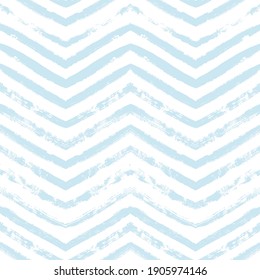 Chevron seamless vector pattern. Watercolor stripe kids background, Abstract blue print, Graphic zigzag striped texture, pastel lines backdrop.