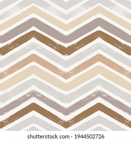Chevron seamless vector pattern. Watercolor stripes background, Abstract zigzag brush print, Graphic modern striped texture, pastel lines backdrop.