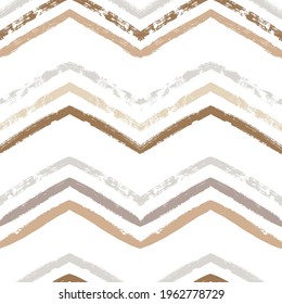 Patrón vectorial sin costuras de Chevron. Fondo de rayas de color agua, impresión de pincel de zigzag abstracto, textura de rayas gráficas modernas, fondo de líneas pastel.