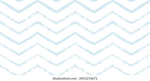 Patrón de Vector sin costuras Chevron. Fondo de los niños de la raya de la acuarela, impresión azul del zigzag Abstractas, líneas pastel de la textura rayada gráfica.