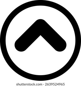 Chevron Up Semi Solid Icon Design