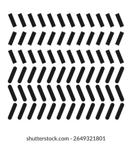 Chevron stripe pattern. Angled track icon. Repetitive arrow Vector. Dynamic herringbone emblem.