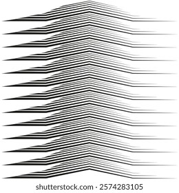 Chevron stripe pattern. Linear optical design. Bold black accents. Vector illustration.