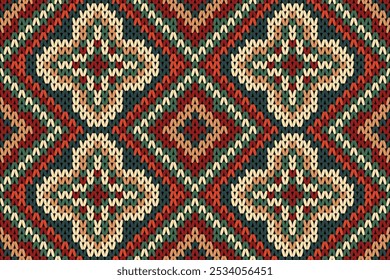 chevron stripes knitting texture geometric seamless pattern. Design for carpet, wallpaper, clothing, wrapping, batik, fabric, crochet, knitted, sweater, knit embroidery style.