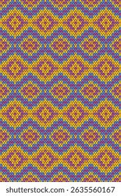 Chevron stripes knitting texture geometric oriental seamless pattern. design for carpet, wallpaper, clothing, wrapping, batik, fabric, printing, crochet, knitted, sweater, knit vector embroidery style