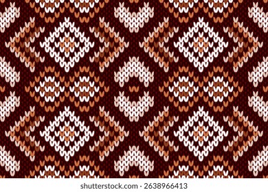 Chevron stripes knitting texture geometric ethnic oriental seamless pattern. design for carpet, wallpaper, clothing, wrapping, fabric, printing, crochet, knitted, sweater, knit vector embroidery style