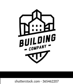 chevron style building company logo