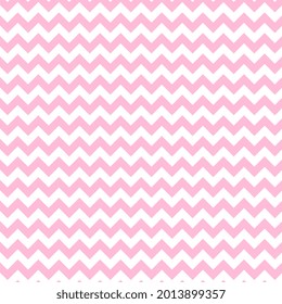 Chevron textured seamless pattern in cotton candy pink. Zigzag surface backdrop for cards, textile, wallpaper, packaging and wrapping paper. Vector illustration. Pattern design added to swatch panel.
