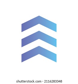Chevron vector icon with gradient