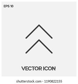 Chevron Up vector icon illustration.Flat up arrow icon vector.Premium quality.
