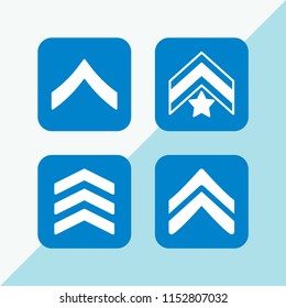 with chevron vector icons for web and mobile app