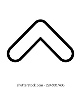 Up Chevron Vector Line Icon Design