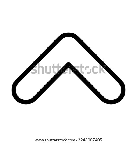 Up Chevron Vector Line Icon Design