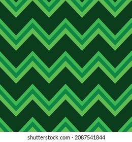 Chevron vector  seamless pattern lime , forest and emerald green . Great for wallpaper, backgrounds, fabric and home décor 