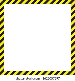 Chevron warning danger frame vector