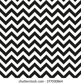 Chevron Zigzag black-white monochrome pattern. Seamless texture