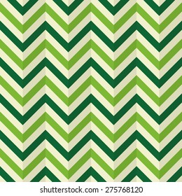 Chevron Zigzag, compressed paper, wallpaper. Abstract green shades background, seamless texture, vector