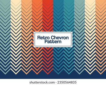 Chevron Zig-Zag Illustration Vector Background Retro Color