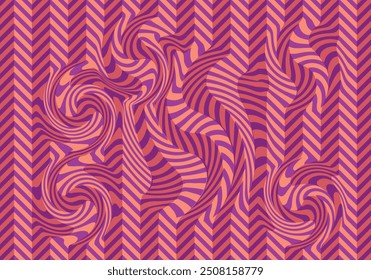 Chevron zigzag swirly pattern vector background.