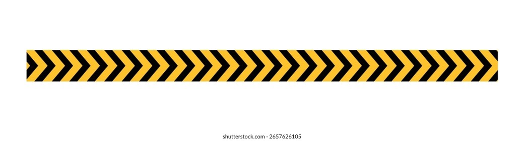 Chevron-patterned yellow and black caution tape with alternating arrow stripes, commonly used in construction sites, hazard zones, or safety barrier applications