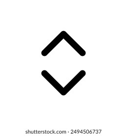 Chevrons up down, vector design