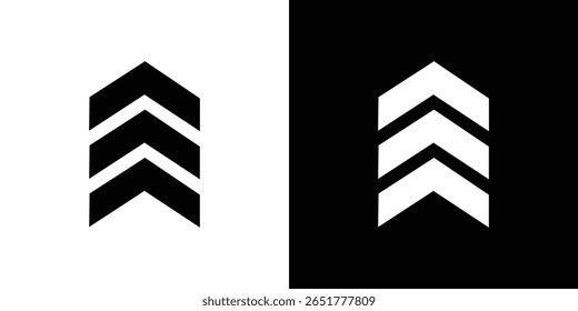 Chevrons-Symbol eines flachen Stilvektors
