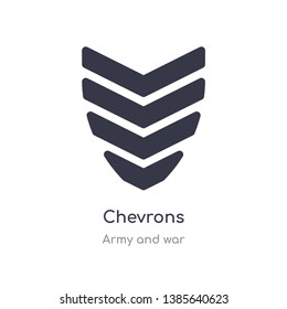 chevrons icon. isolated chevrons icon vector illustration from army and war collection. editable sing symbol can be use for web site and mobile app