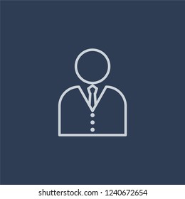 chevrons icon. chevrons linear design concept from Army collection. Simple element vector illustration on dark blue background.