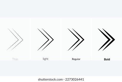 chevrons up icon. Thin, Light Regular And Bold style design isolated on white background.